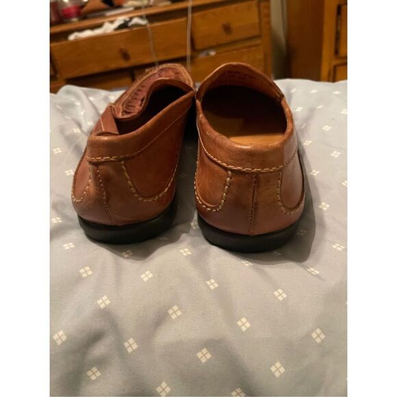 Johnston & Murphy Mens Brown Woven Sheepskin Leather Tidwell Loafers Shoes 8.5 M main image 7